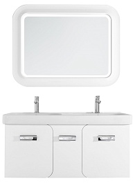 Водолей Мебель для ванной "Астрид 120" белая, с одним ящиком – фотография-1